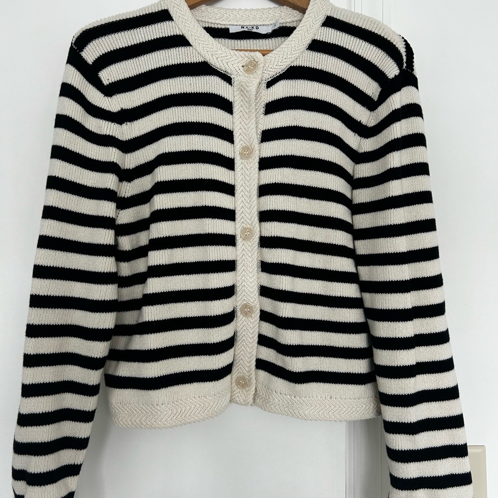 NA-KD cotton striped cardigan